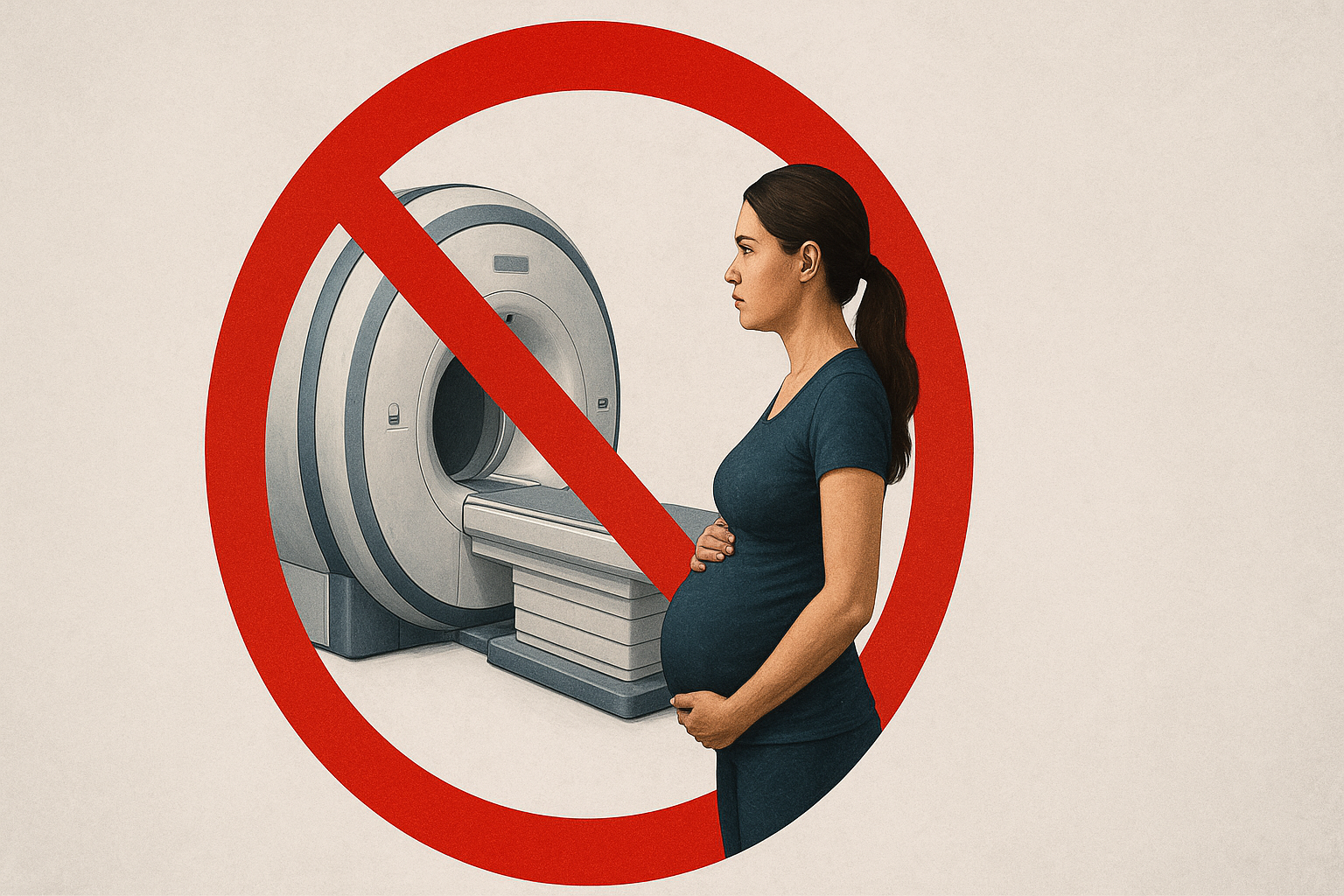 Запрещающий знак на МРТ при беременности.