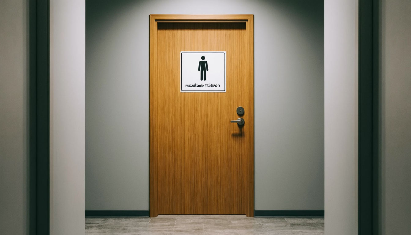 Дверь мужского туалета.