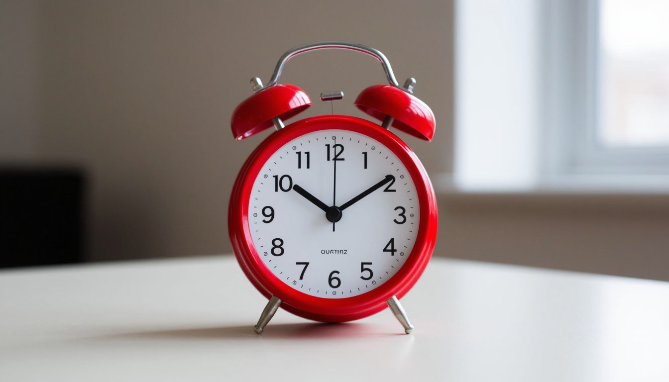 Красный будильник.