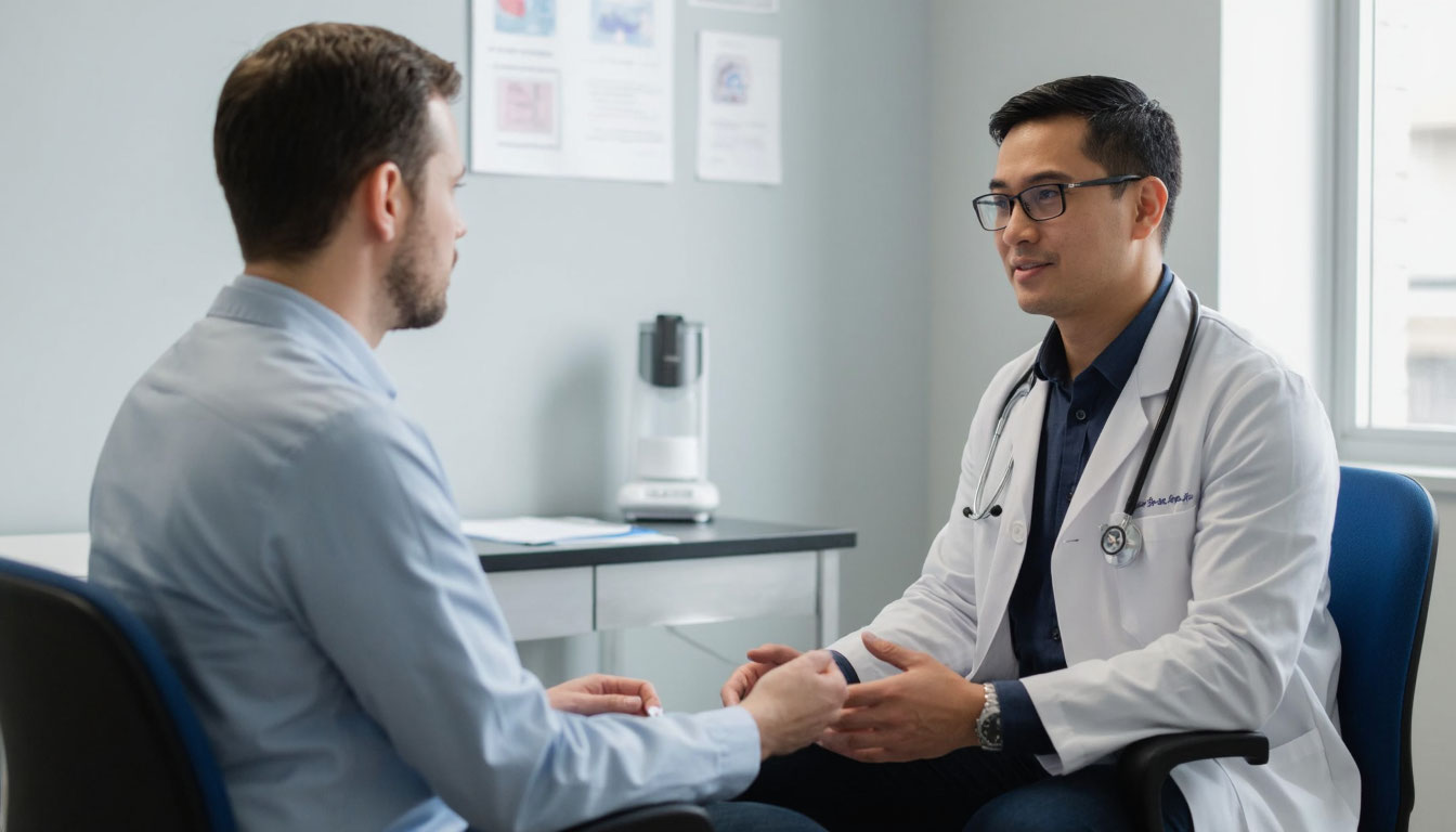 Пациент на консультации у врача.