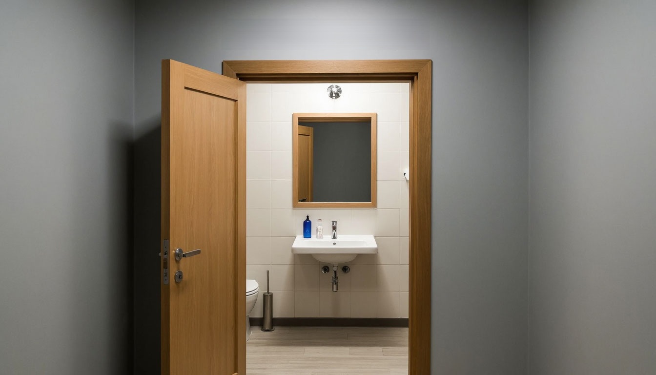 Дверь в туалет.