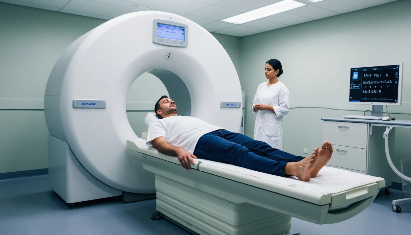 Пациенту делают КТ.