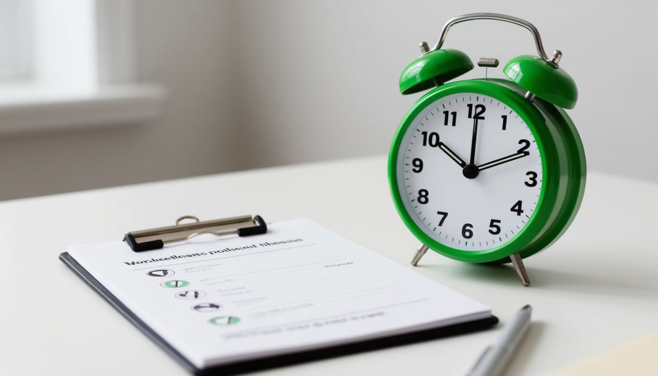 Чек-лист подготовки по часам.