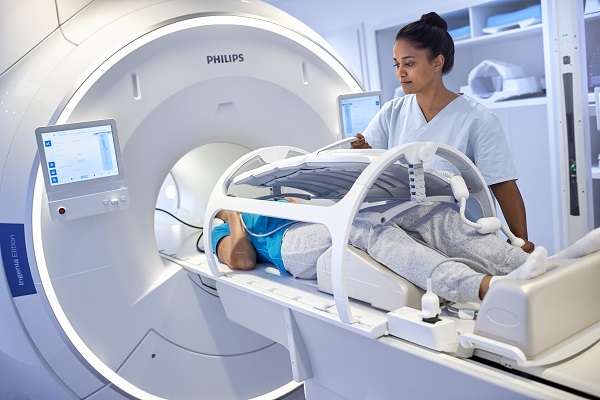 МРТ пояснично-крестцового отдела - укладка в томографе